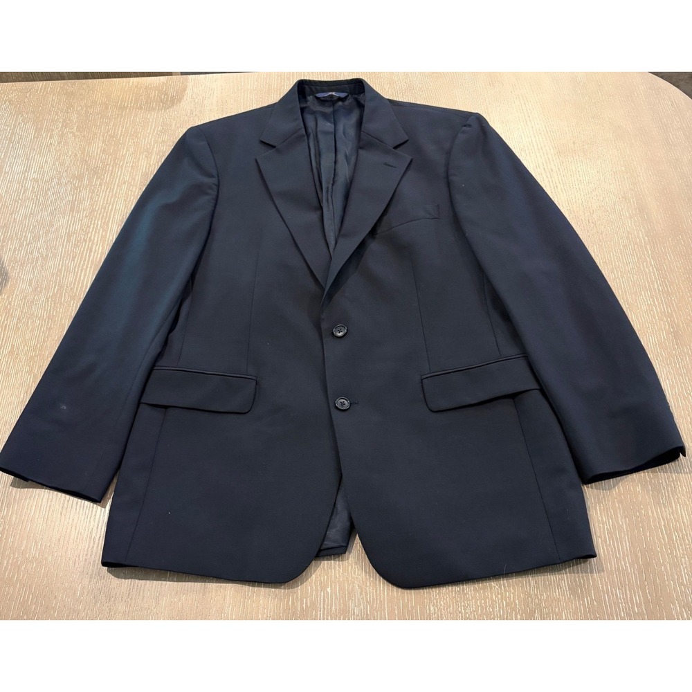 Brooks Brothers 346 Men's 41R Black Wool Stretch Suit Jacket Blazer 2 Button